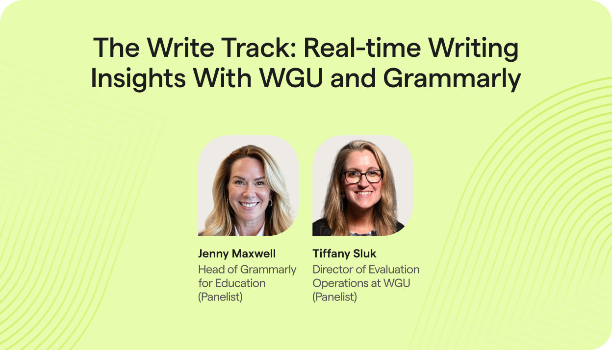 The Write Track: Real-time Writing Insights With WGU and Grammarly