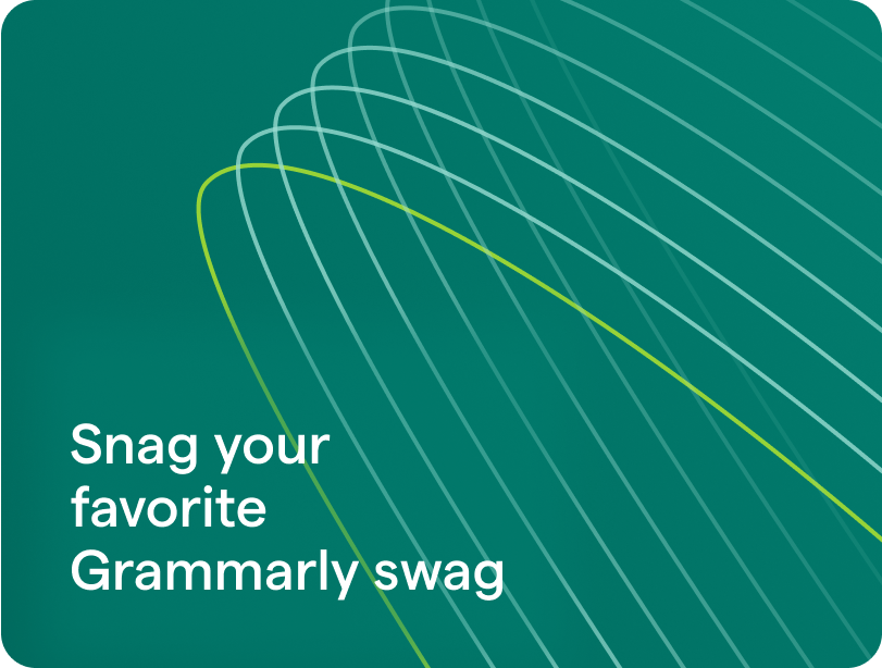 Snag your favorite Grammarly swag