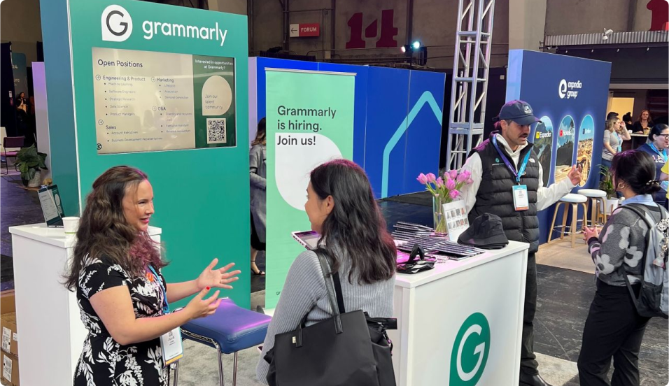 Grammarly at a conference